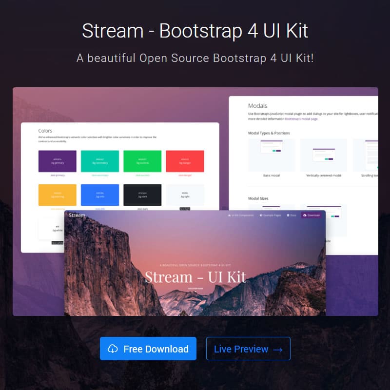Stream - Bootstrap 4 UI Kit