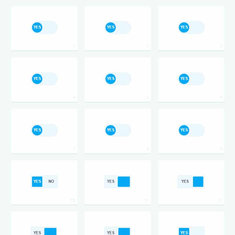 Pure CSS Toggle Buttons | ON-OFF Switches