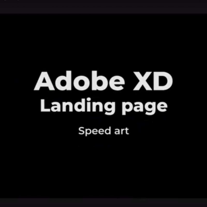 Adobe XD web design landing page