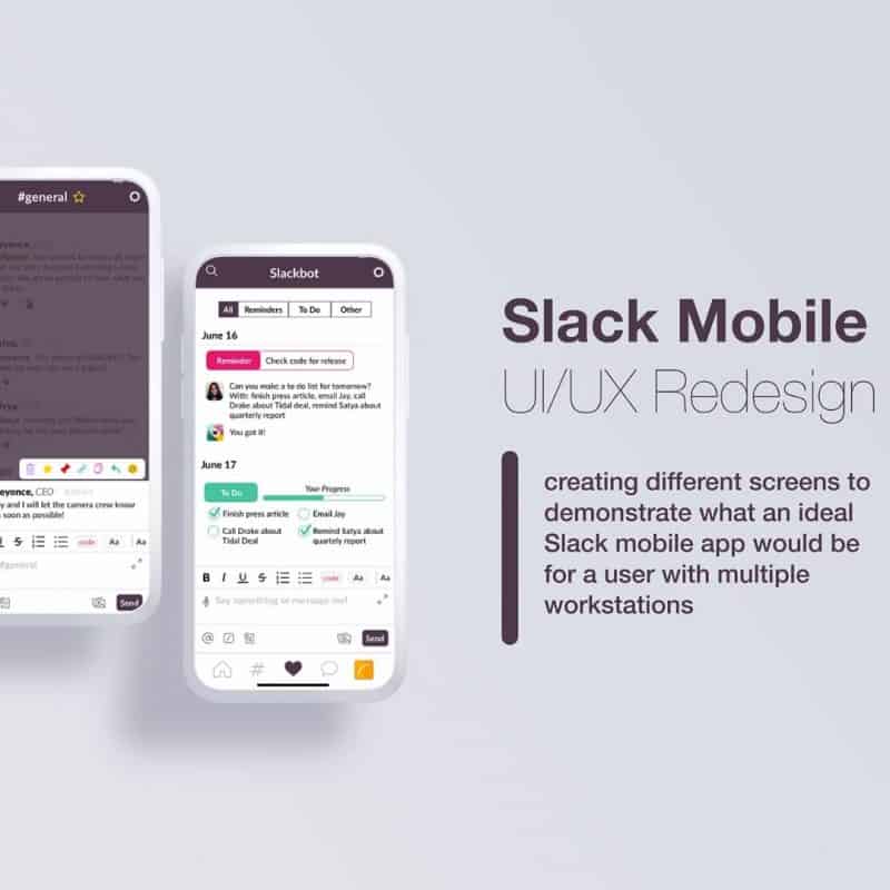 Slack Mobile UI/UX Redesign