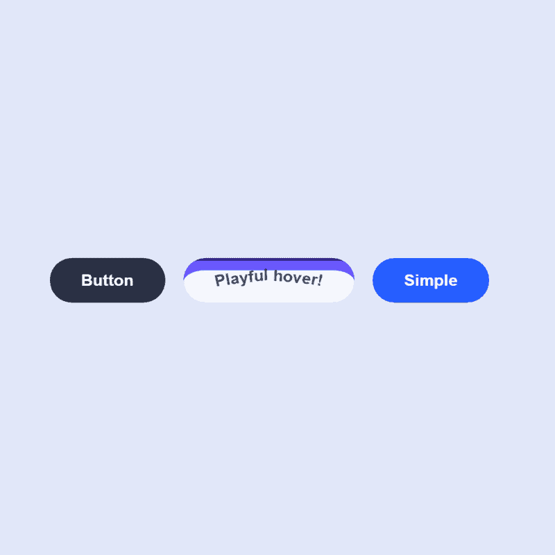 Playful button hover effects