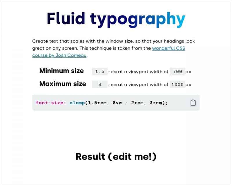 fluid typography